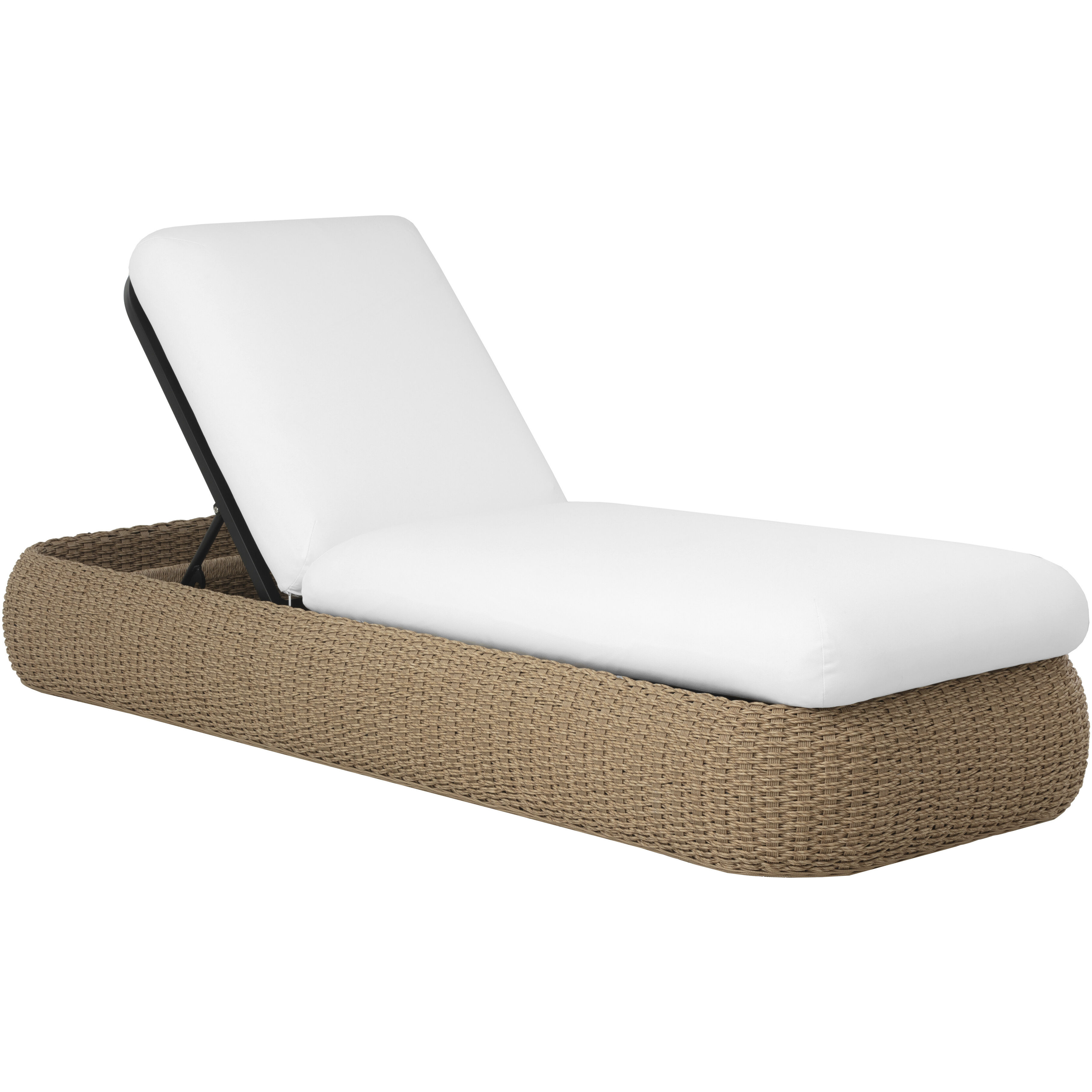 Barcelona Natural / Stinson White Outdoor Lounger